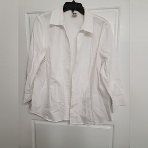 Anne Klein White Button Up Top